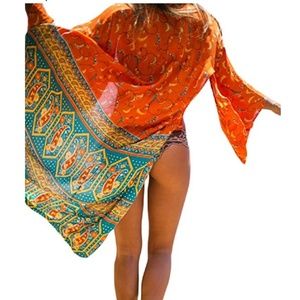 Boho beach coverup / kimono
